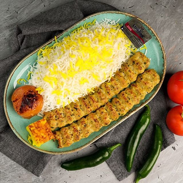 Flame grilled Chicken Seekh Kabab.