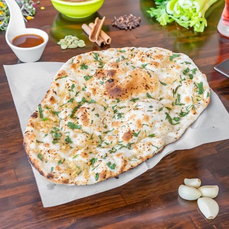 Delicious Garlic Naan Awaits