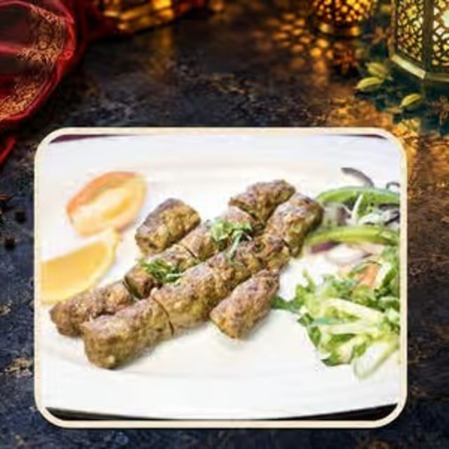 Flame-Grilled Lamb Seekh.