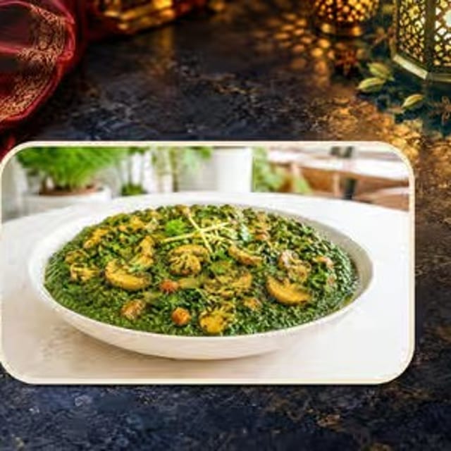 Vegan Mushroom & Spinach Masala.